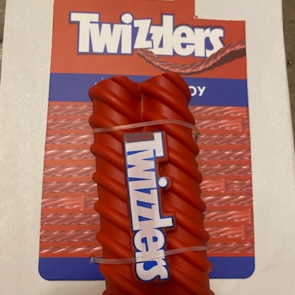 DOG TOY VINYL TWIZZLER-SHAPED {SQUEAKER INSIDE} - Picture 1 of 9